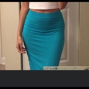 High waisted Maxi high low skirts